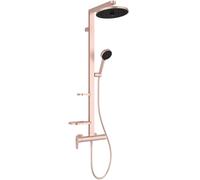 Ideal Standard Ceraflow Alu+ sistema doccia con miscelatore - Rosé | Doccette con 2 funzioni (soffione e doccetta), ripiani regolabili, BD584RO