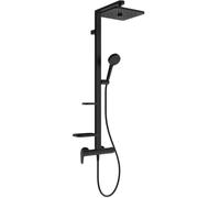 Ideal Standard Ceraflow Alu+ sistema doccia e miscelatore, angolare - Nero | Doccette con 2 funzioni (soffione e doccetta), ripiani regolabili, BE204XG