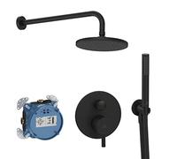 Ideal Standard - Ceraline, Kit doccia con miscelatore monocomando e doccetta, Nero seta