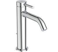 Ideal Standard - Ceraline, Miscelatore monocomando grande, Rubinetto lavabo con cartuccia FirmaFlow, Con asta di comando e piletta, Sistema BlueStart, Easyfix, Cromato