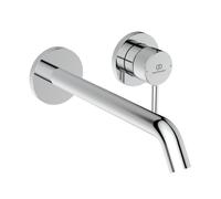 Ideal Standard BD848AA Ceraline Nuovo - Rubinetto da parete per lavabo, montaggio a parete, con beccuccio, rubinetto a risparmio acqua, cromato