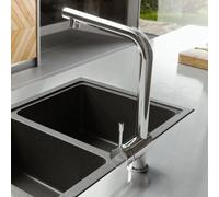 Rubinetto Cucina con Doccetta Ideal Standard CERALOOK Singola leva rimovibile 1 foro 361mm 1 foro