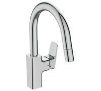 Ideal Standard - Ceraplan Miscelatore Monocomando a bocca alta tubolare estraibile da cucina, Cromato