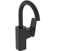 Ideal Standard - Ceraplan, Miscelatore monocomando alto per lavabo, Rubinetto orientabile per lavandino, Nero seta