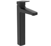 Ideal Standard - Ceraplan, Miscelatore monocomando alto per lavabo, Rubinetto per appoggio su piano, Nero seta