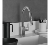 Ideal Standard CeraPlan rubinetto da cucina, estraibile, orientabile, BD338AA, CeraPlan cromo [Rubinetteria da Cucina > Rubinetti da Cucina]