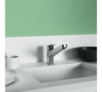Ideal Standard - Ceraplan, Miscelatore monocomando per lavello da cucina, Bocca bassa mobile, Cromato