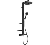 Ideal Standard Ceratherm Alu+ Colonna doccia, Realizzato con l'100% di alluminio riciclato, doccia a risparmio idrico con getti variabili e protezione antiscottatura - Nero Opaco (356x501x1113 mm)