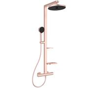 Ideal Standard Alu+ sistema doccia, termostatico, BD583RO, Alu+ oro rosa opaco [Rubinetteria Bagno > Sistemi Doccia]