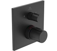 Ideal Standard - Ceratherm C100, Miscelatore termostatico doccia ad incasso quadrato, Nero seta