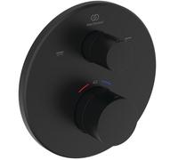 Ideal Standard Ceratherm T100 Termostato per vasca da incasso, rubinetto per vasca con blocco della temperatura a 40°C, termostato per vasca da bagno - Nero Opaco