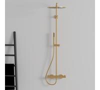 Ideal Standard Ceratherm T125 colonna doccia con termostatico, A7589A2, Ceratherm T125 brushed gold [Rubinetteria Bagno > Colonne Doccia]