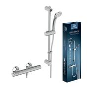 Ideal Standard - Ceratherm T25, Kit doccia con miscelatore termostatico, Set saliscendi doccia, Cromato