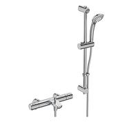 Ideal Standard - Ceratherm T25, Kit vasca con miscelatore termostatico, Set saliscendi doccia, Cromato