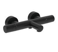 Ideal Standard Ceratherm T25 Miscelatore esterno vasca/doccia, Risparmio di acqua ed energia, con protezione antiscottatura (CoolBody) e funzione termostato - Nero Opaco (315x181x70 mm)