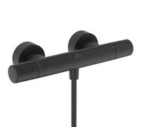 Ideal Standard Ceratherm T25 N Miscelatore esterno doccia, Risparmio di acqua ed energia, con protezione antiscottatura (CoolBody) e funzione termostato - Nero Opaco (315x102x70 mm)
