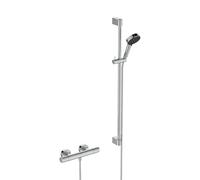 Ideal Standard Ceratherm T25 N rubinetto vasca esterno con termostatico, A8540AA, Ceratherm T25 N cromo/nero [Rubinetteria Bagno > Rubinetteria Doccia]