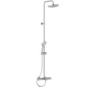 Ideal Standard Ceratherm T25 Sistema doccia, soffione doccia a risparmio idrico con getto variabile e protezione antiscottatura, flessibile doccia 1750 mm - Cromato (315x487,5x1498 mm)