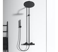 Ideal Standard Ceratherm T25 sistema doccia, termostatico, BC748XG, Ceratherm T25 silk black [Rubinetteria Bagno > Sistemi Doccia]