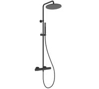 Ideal Standard Ceratherm T25 Sistema vasca/doccia esterno, soffione doccia a risparmio idrico con protezione antiscottatura e funzione termostato - Nero Opaco (315x505.5x1117 mm)