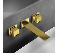 Ideal Standard Conca rubinetto lavabo a parete, A7445A2, Conca; Atelier Collections brushed gold [Rubinetteria Bagno > Rubinetteria Lavabo]