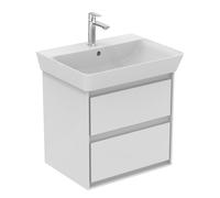 Ideale Standard CONNECT Air Vanity unit, 530 mm, 2 cassettoni, E1606, Colorazione: bianco lucido / bianco opaco