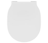 Ideal Standard Connect Air Sedile WC, Design sottile, forma rotonda, Sedile a chiusura rallentata, opzione di sgancio rapido, in robusto duroplast - Bianco (365x445x50 mm)