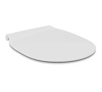 Ideal Standard Connect Air Sedile WC, forma arrotondata, Sedile per WC ultrapiatto con meccanismo di chiusura ammortizzata e funzione di sgancio rapido, in robusto duroplast - Bianco (365x445x50 mm)