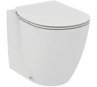 Ideal Standard - Connect, Vaso a terra universale AquaBlade® filo parete, Water completo di sedile slim a sgancio rapido, E052501, Bianco