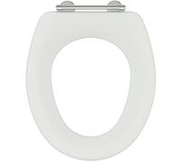 Ideal Standard Contour 21 anello del sedile per WC - Bianco (Alpin) | Sedile per WC antibatterico con cerniere in acciaio inossidabile e cerniera a barra, K712201