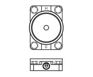 Ideal Standard corpo incasso per rubinetto vasca e doccia A6133NU Universal [Rubinetteria Bagno > Accessori di Montaggio per Rubinetteria Bagno]