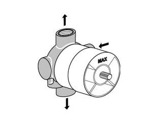 Ideal Standard deviatore a 3/4 vie kit di installazione 1, A2391NU, Universal [Rubinetteria Bagno > Accessori di Montaggio per Rubinetteria Bagno]
