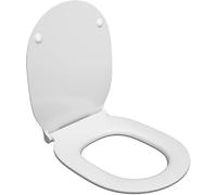 Ideal Standard Connect Air Sedile WC, forma arrotondata, Sedile del water resistente, incluso set di cerniere per una facile installazione, in robusto duroplast - Bianco (365x445x50 mm)