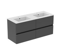 Ideal Standard Eurovit+ mobile con lavabo doppio, 4 scomparti estraibili, R0577TI, Eurovit+ [Mobili da Bagno > Mobili con Doppio Lavabo]
