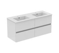 Ideal Standard Eurovit+ mobile con lavabo doppio, 4 scomparti estraibili, R0577WG, Eurovit+ [Mobili da Bagno > Mobili con Doppio Lavabo]