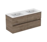 Ideal Standard Eurovit+ mobile con lavabo doppio, 4 scomparti estraibili, R0577Y9, Eurovit+ [Mobili da Bagno > Mobili con Doppio Lavabo]