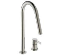 Ideal Standard Gusto rubinetto da cucina, estraibile, orientabile, BD424GN, Gusto silver storm [Rubinetti da Cucina]
