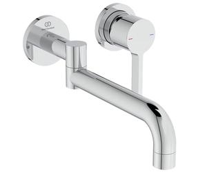 Ideal Standard - Gusto Miscelatore cucina a parete, proiezione del beccuccio di 246 mm, con cartuccia FirmaFlow, bocca girevole a 120°, aeratore interno, installazione a parete, Cromato