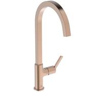 Ideal Standard - Gusto Miscelatore cucina, Bocca alta squadrata, con cartuccia FirmaFlow, bocca girevole a 360°, facile da installare con fissaggio EasyFix+, Sunset Rose