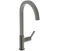 Ideal Standard - Gusto Miscelatore cucina, Bocca alta squadrata, con cartuccia FirmaFlow, bocca girevole a 360°, facile da installare con fissaggio EasyFix+, Magnetic Grey