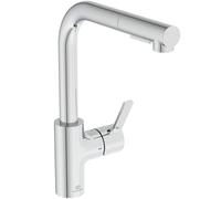 Ideal Standard Gusto rubinetto da cucina, estraibile, orientabile, BD420AA, Gusto cromo [Rubinetti da Cucina]