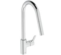 Ideal Standard Gusto rubinetto da cucina, estraibile, orientabile, BD414AA, Gusto cromo [Rubinetti da Cucina]