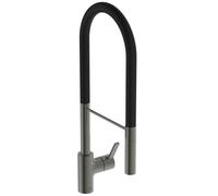 Ideal Standard - Gusto Miscelatore cucina, Semi Pro, con doccetta estraibile e due modalità di getto, bocca girevole a 360°, 6,3 l/min, facile da installare con fissaggio EasyFix+, Magnetic Grey