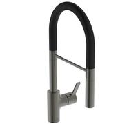 Ideal Standard - Gusto Miscelatore cucina, Semi Pro, con doccetta estraibile e due modalità di getto, bocca girevole a 360°, 6,1 l/min, facile da installare con fissaggio EasyFix+, Magnetic Grey