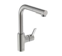Ideal Standard Gusto rubinetto da cucina, estraibile, orientabile, BD420GN, Gusto silver storm [Rubinetti da Cucina]