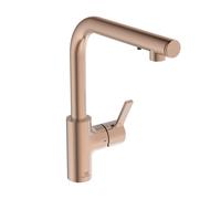 Ideal Standard Gusto rubinetto da cucina, orientabile, A7817J4, Gusto warm sunset spazzolato [Rubinetti da Cucina]