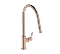 Ideal Standard - Gusto, Miscelatore monocomando per lavello da cucina, Bocca alta tubolare orientabile, Sunset Rose