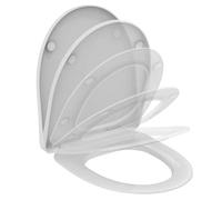Ideal Standard - i.life A Sedile per wc, Design avvolgente, Tondo, Con abbassamento automatico e funzione di rilascio rapido per una facile pulizia, Duroplast robusto, Bianco
