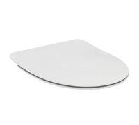 Ideal Standard - i.life A Sedile per wc, Design sottile a sandwich, Tondo, Funzione di rilascio rapido per una facile pulizia, UV resistente, Duroplast robusto, Bianco
