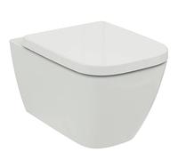 Ideal Standard - i.life B, WC sospeso RimLS+ senza brida completo di copriwater a chiusura rallentata, E-packaging dedicato al trasporto di ceramica, Bianco